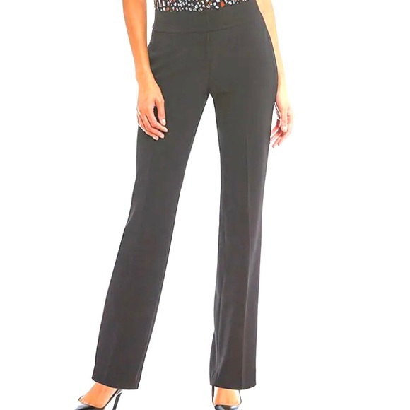 Kasper Pants - Kasper Crepe Slim Cut Pants. Charcoal. Size 10 NWT